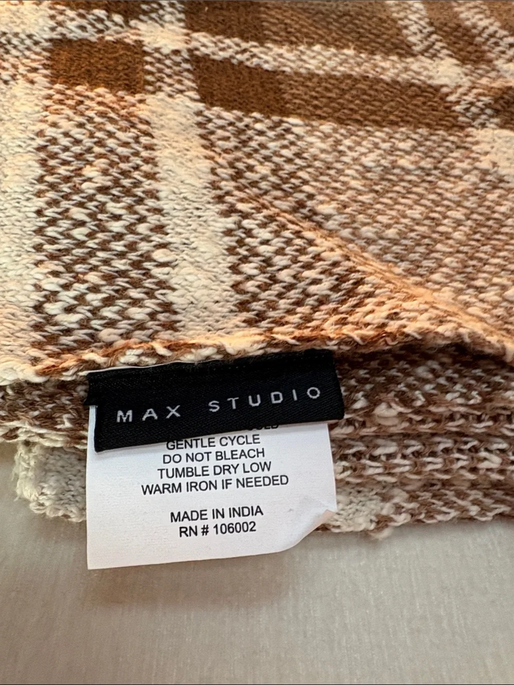 Double Knit Plaid Throw/ Blanket - reversible  - 💯 cotton - brand new